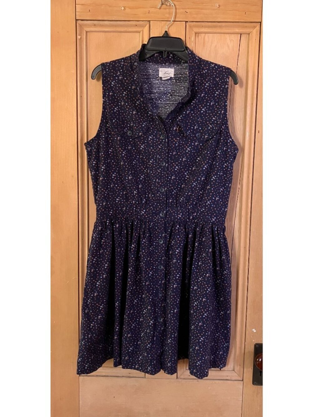 Levi’s Women Vintage Y2K Floral Button Up Cotton Shirt Dress Size XL Blue SP EXC